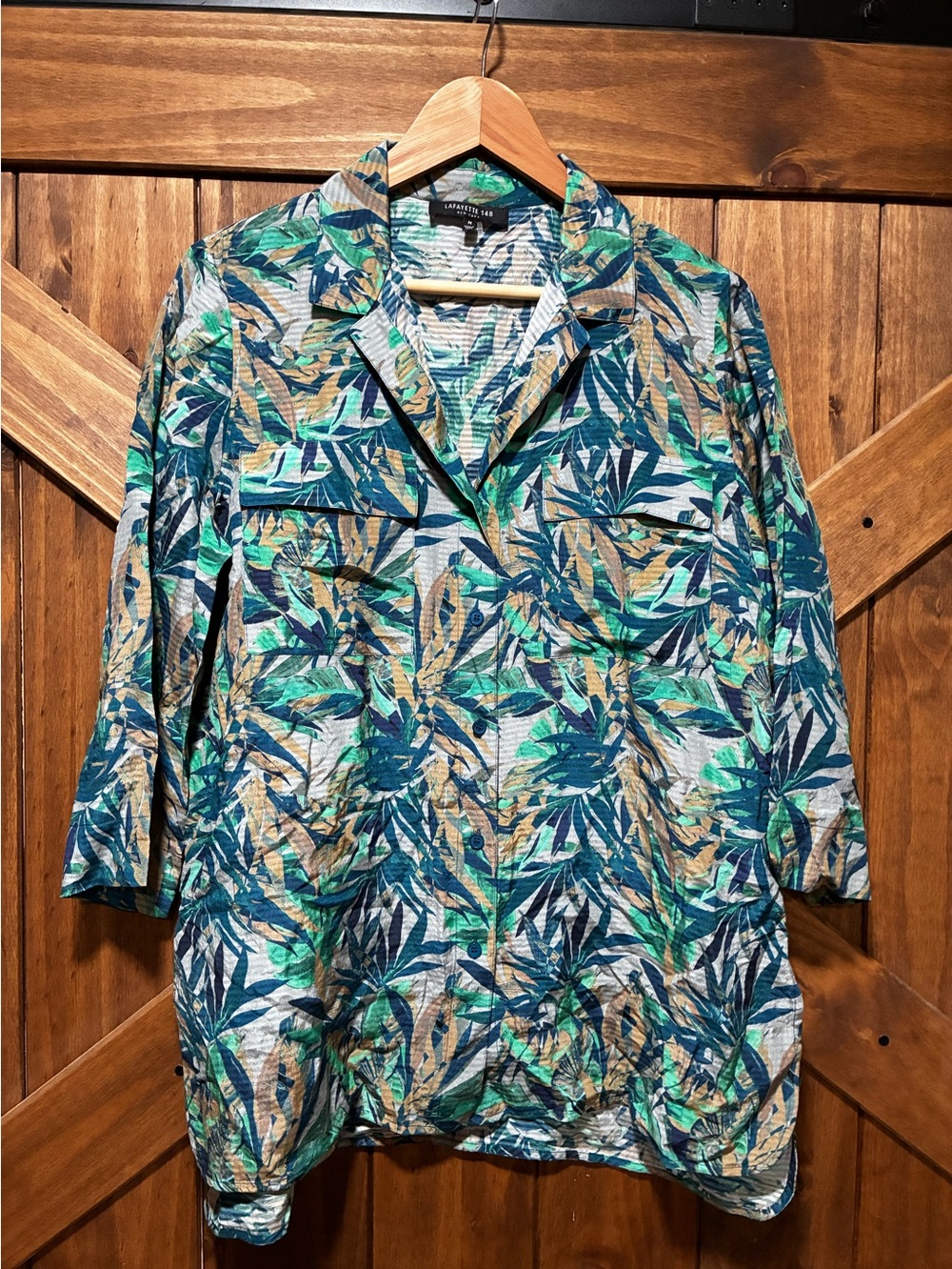 Lafayette 148 Silk/ Cotton Blend Blouse